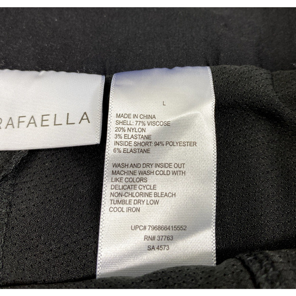 Rafaella Skort Womens Large Black Knit Skirt Golf Tennis Pickleball - Picture 3 of 10